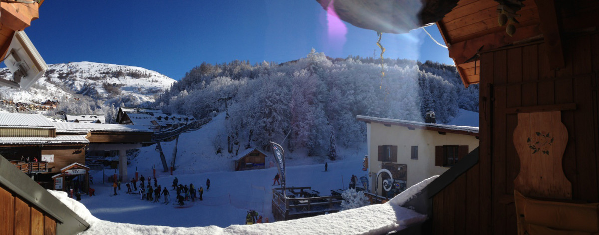 VUE BALCON - APPARTEMENT OREE DES PISTES N°2 - VALLOIRE CENTRE - VALLOIRE RESERVATIONS