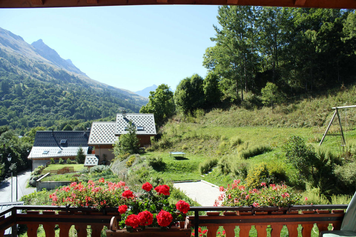 VUE DU BALCON - APPARTEMENT LES ANCOLIES EDELWEISS - VALLOIRE LES CLOTS