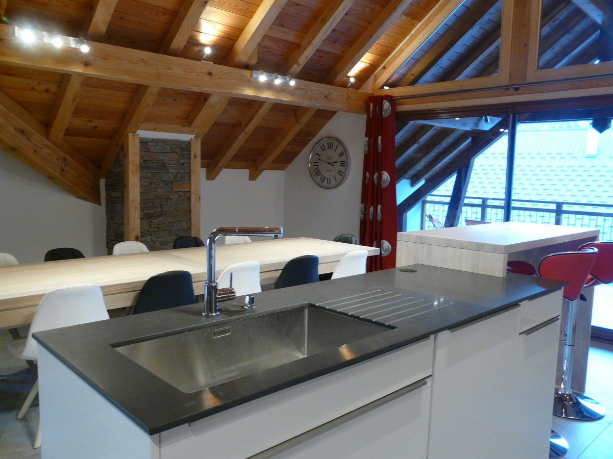 CUISINE - APPARTEMENT CHEZ LEONIE  - VALLOIRE LES VERNEYS