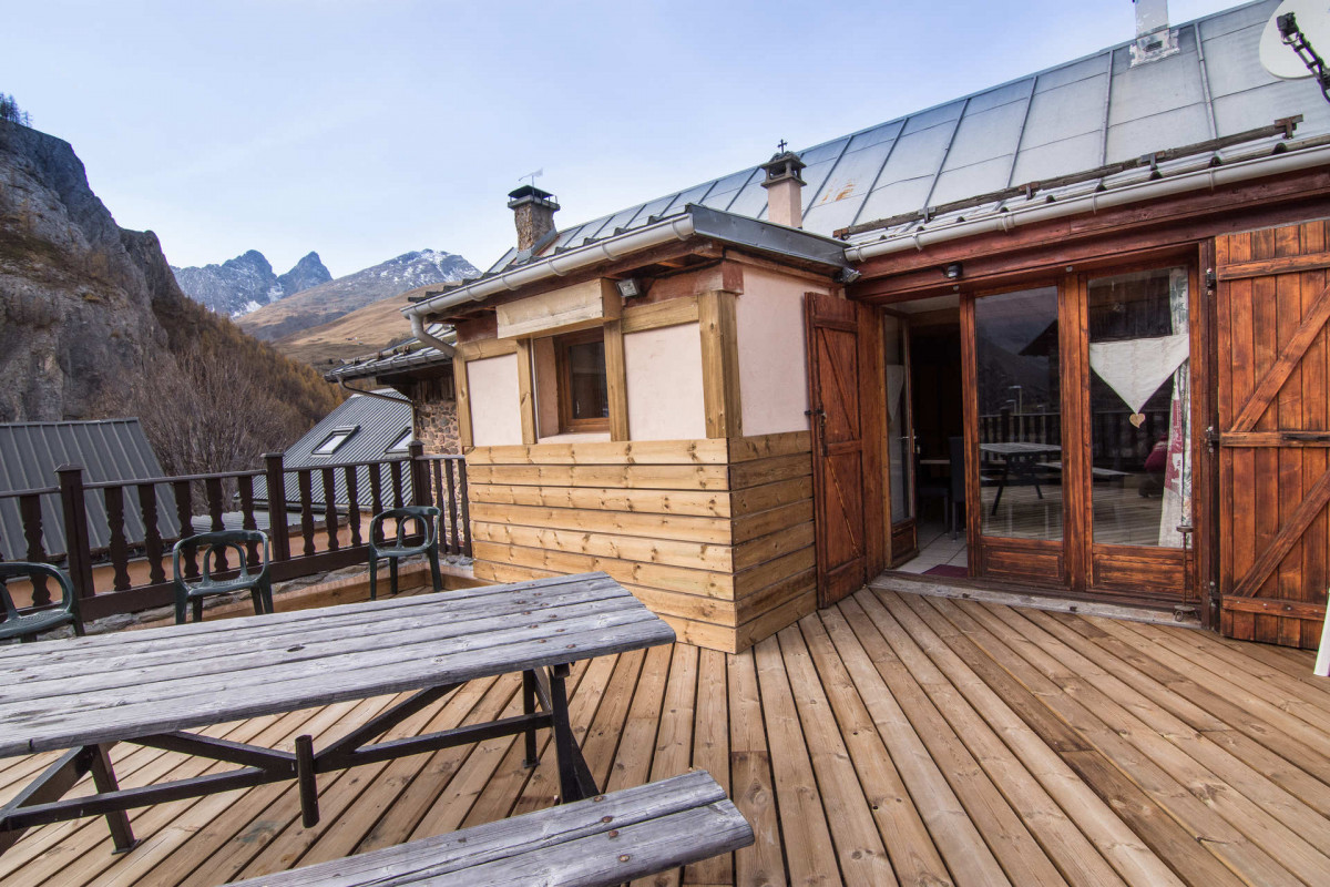 TERRASSE - APPARTEMENT LA POUTRE - VALLOIRE BONNENUIT