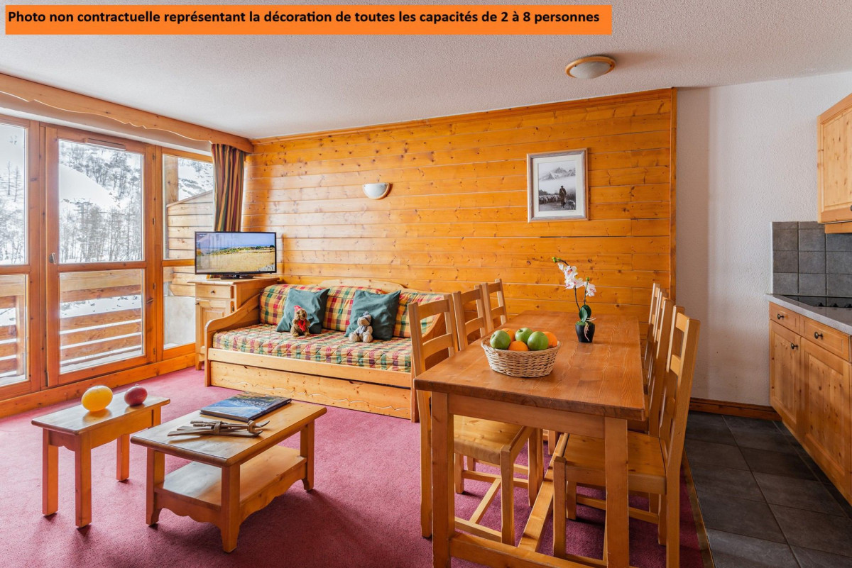 SALON - STUDIO 2PERSONNES - CHALETS DU GALIBIER LAGRANGE - MOULIN BENJAMIN - VALLOIRE RESERVATIONS