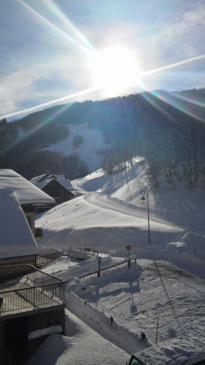 VUE BALCON HIVER-  STUDIO LES SELLETTES 6 - VALLOIRE CENTRE