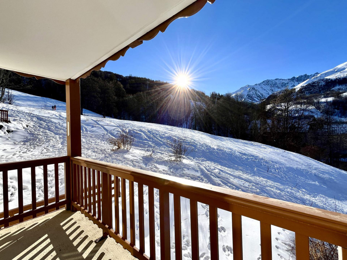 VUE BALCON HIVER - APPARTEMENT ARVETTE N°15 - LE PONTET - VALLOIRE RESERVATIONS