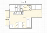 PLAN  - STUDIO ALTAIR 116 - VALLOIRE LE CLOS DES ETOILES VALLOIRE CENTRE