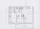 PLAN  - APPARTEMENT CHALETS DE LA VALLEE D'OR EDELWEISS 100 - LES CHARBONNIERES VALLOIRE